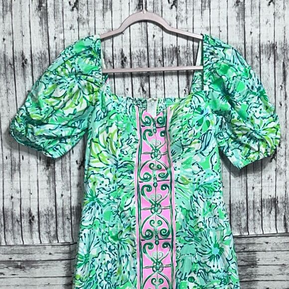 Lilly Pulitzer Daniela Stretch Dress Hopelessly Devoted Engineered - Picture 4 of 11